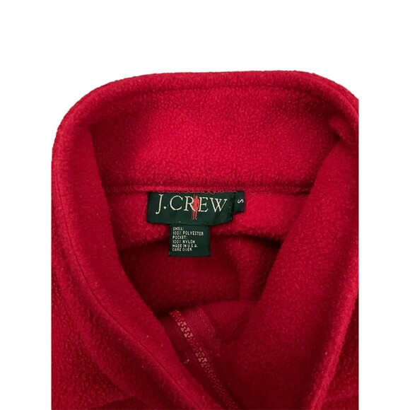 Vintage J.Crew Oarsman Quarter Zip Fleece Mens Small Long Sleeve Red 1/4 Zip - Picture 5 of 10